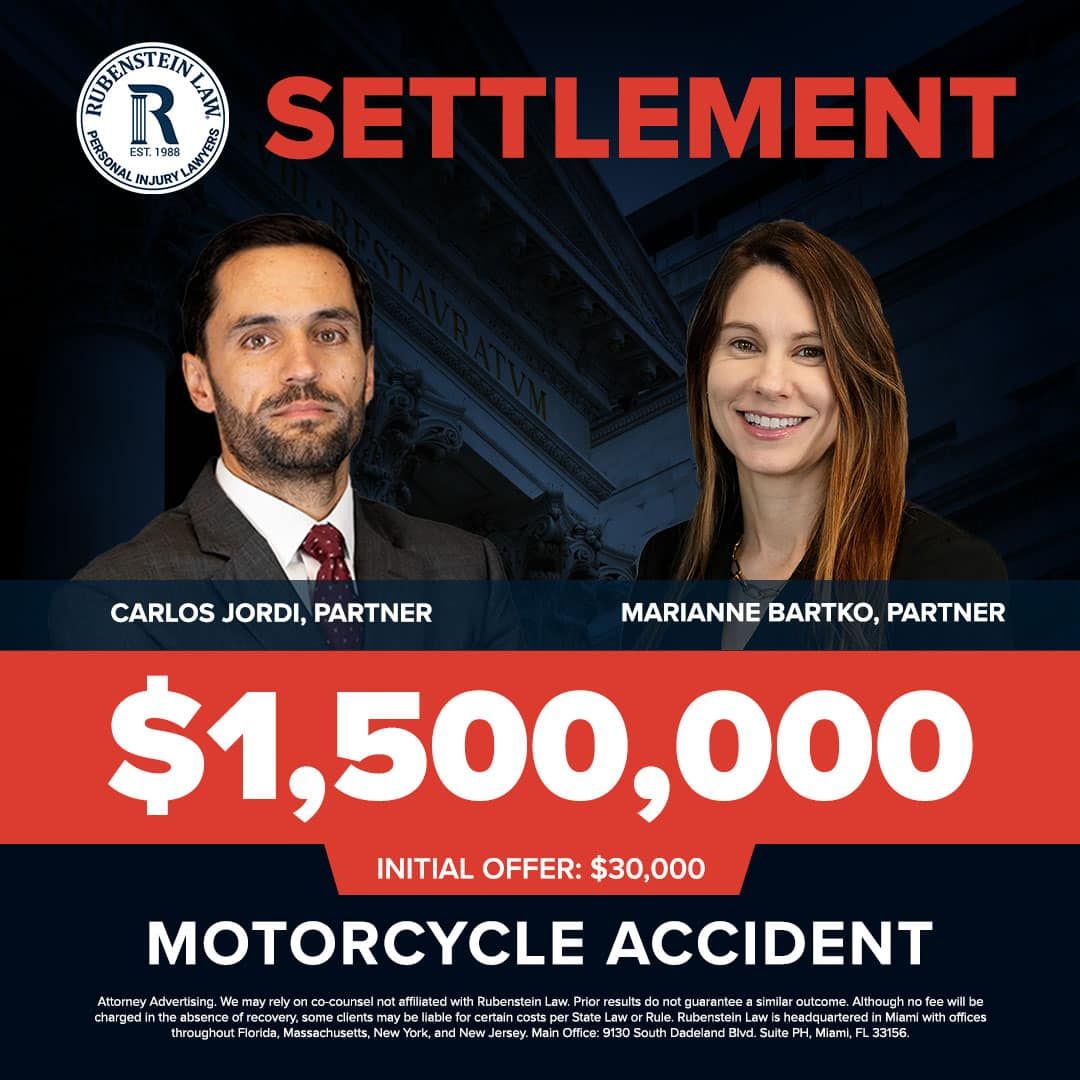 1080x1080 optimized Carlos Jordi and Marianne Bartko 1500000 Motorcycle Accident Settlement 091c5e51