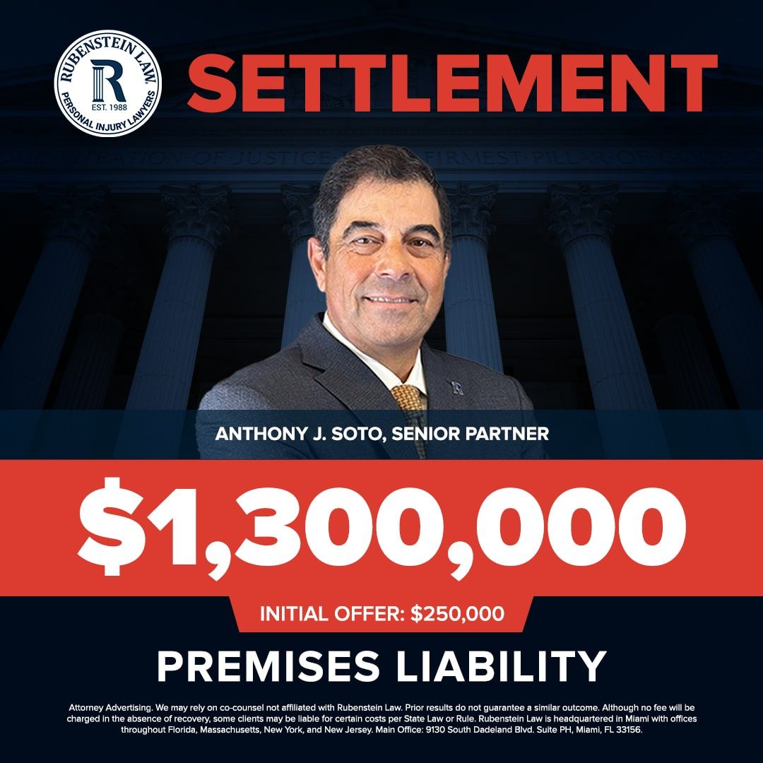 Anthony J. Soto – $1,300,000 Premises Liability Settlement