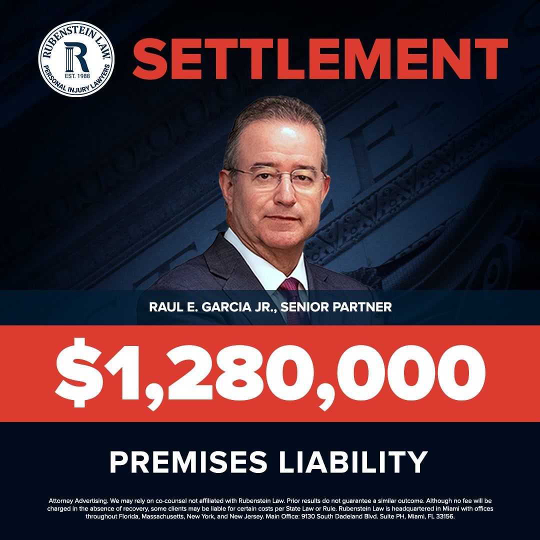 Raul E. Garcia Jr. – $1,280,000 Premises Liability Settlement