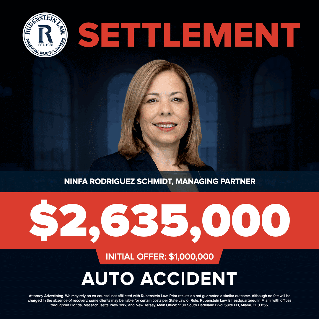 Ninfa Rodriguez Schmidt – $2,635,000 Automobile Accident Settlement