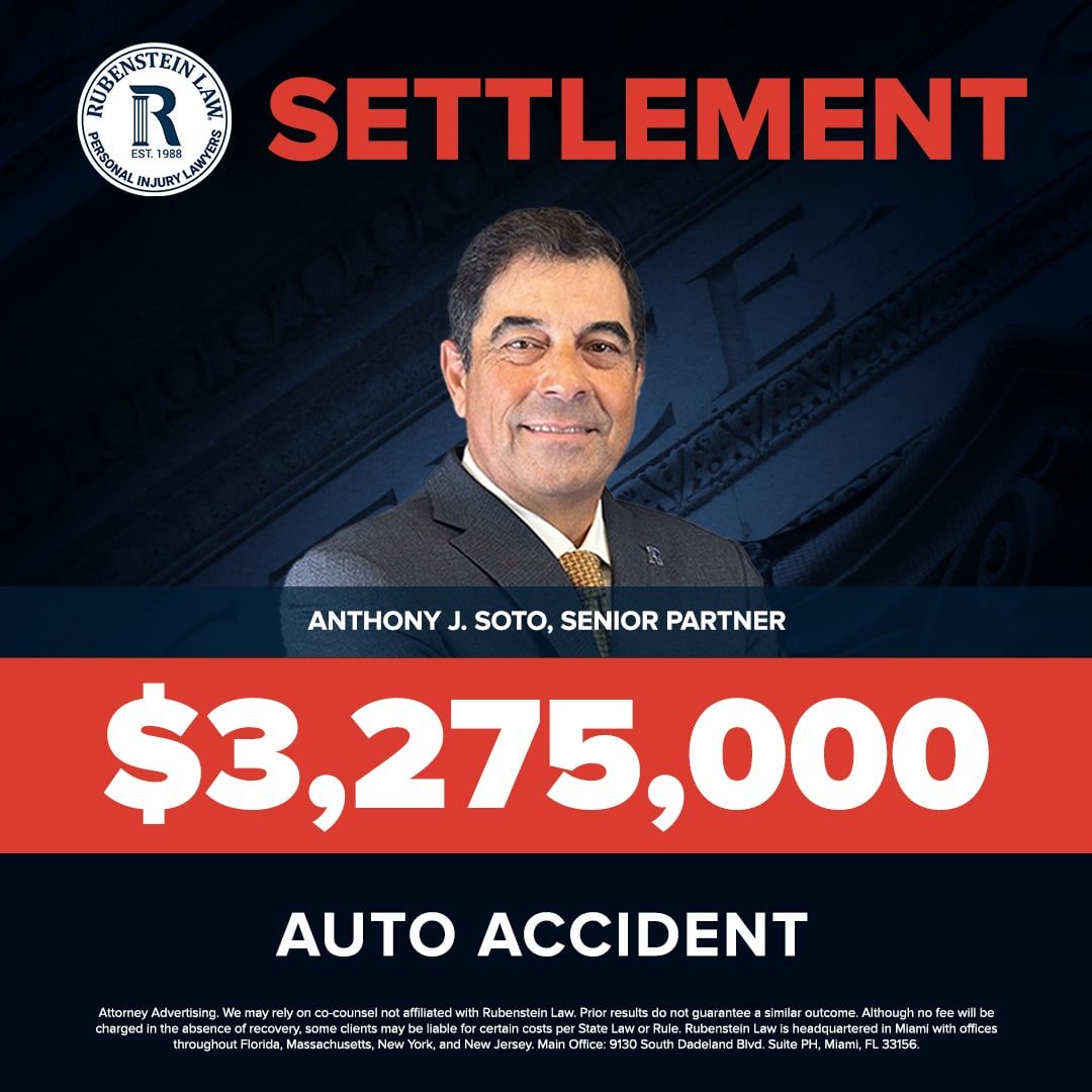 Anthony J. Soto – $3,275,000 Automobile Accident Settlement