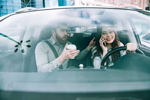 Passenger in a Car